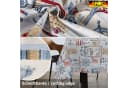 ANRO Tischdecke abwaschbar maritim Patchwork Rot Bild 3