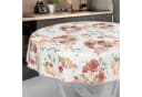 ANRO Wachstuch-Tischdecke Rund 100cm Rot Mohnblumen Bild 1