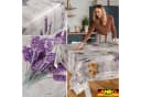ANRO Tischdecke Provence Lavendel Grau Lila Wachstuch abwaschbar Bild 5