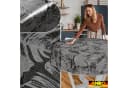 ANRO Wachstuch Tischdecke Schwarz Grau Rutschhemmend Wetterfest Bild 5