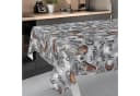 ANRO Wachstuch Tischdecke Grau Braun Kaffee-Motiv Abwaschbar Bild 1