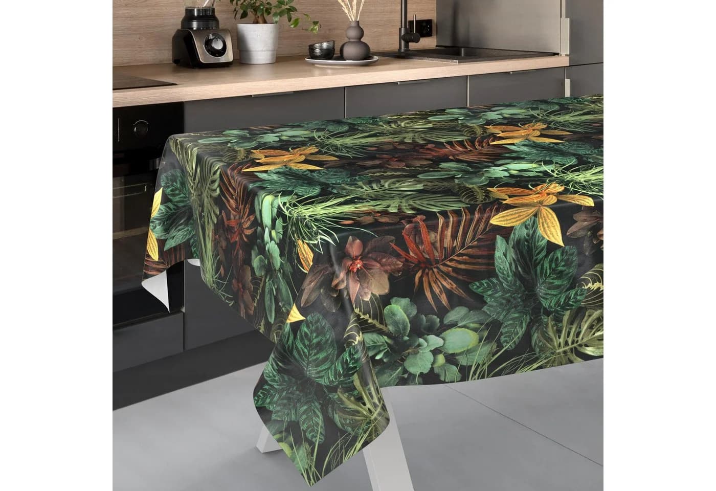 ANRO Tischdecke Tropika Braun Wachstuch abwaschbar Gartentischdecke