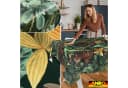ANRO Tischdecke Tropika Braun Wachstuch abwaschbar Gartentischdecke Bild 5