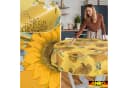 ANRO Tischdecke Sonnenblume Abwaschbar Wachstuch Gelb Bild 5