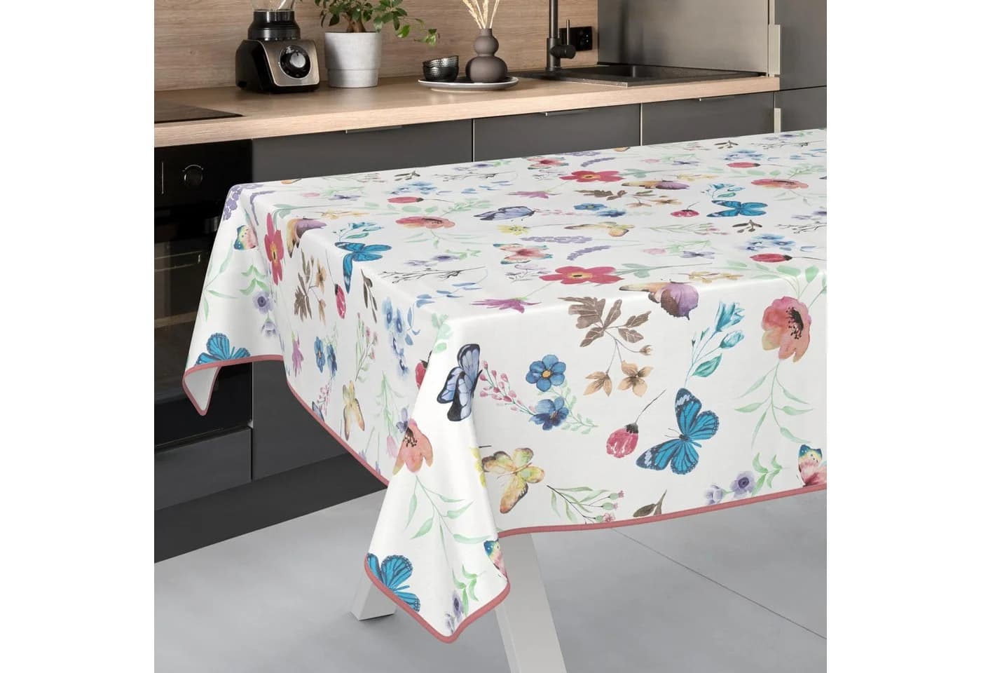 ANRO Tischdecke Schmetterlinge Abwaschbar Wachstuch Lotuseffekt