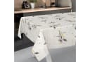 ANRO Wachstuch Tischdecke Grau Silberblatt 140cm Bild 1
