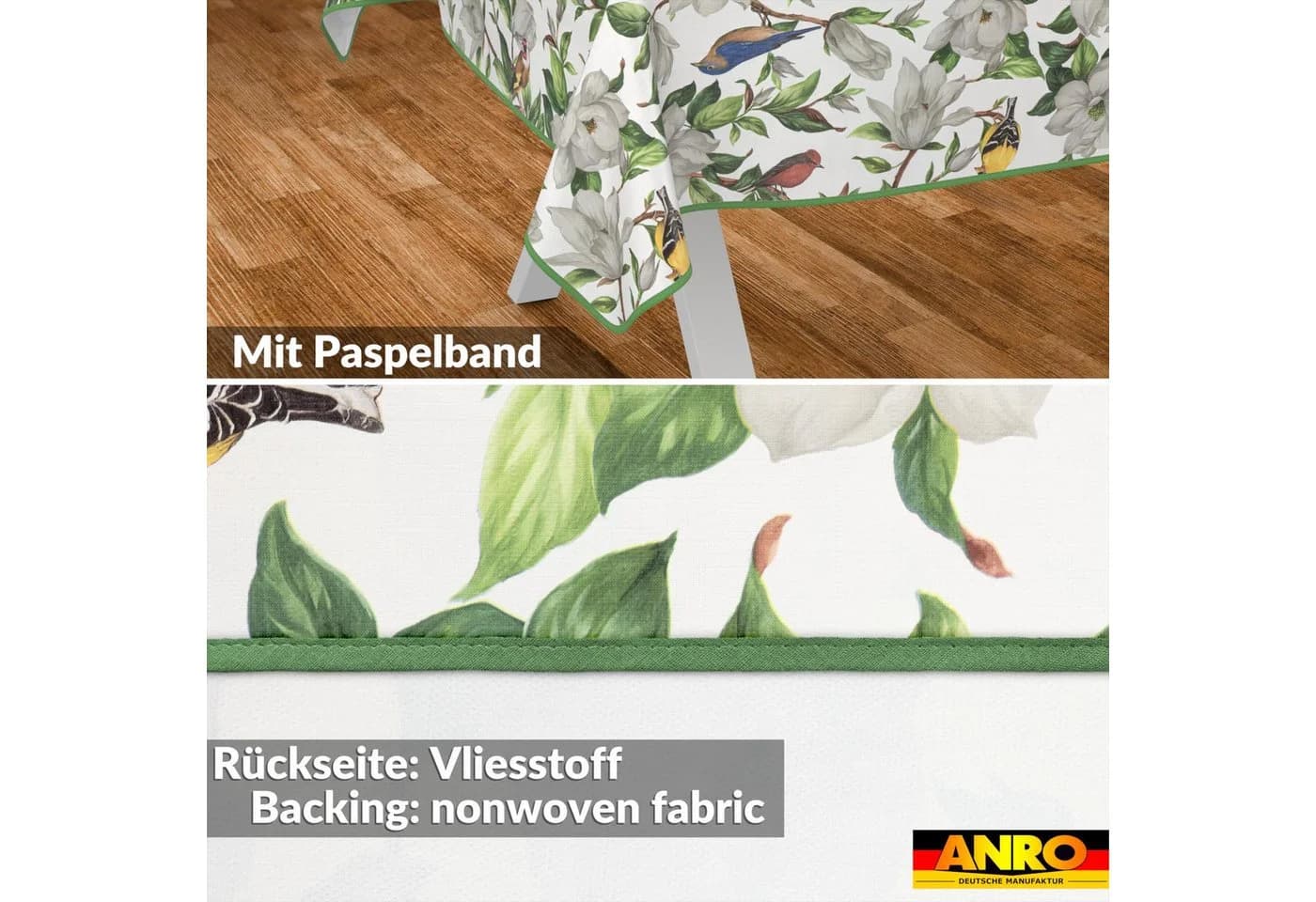 ANRO Tischdecke Kolibri abwaschbar Wachstuch 100x140cm - Bild 3