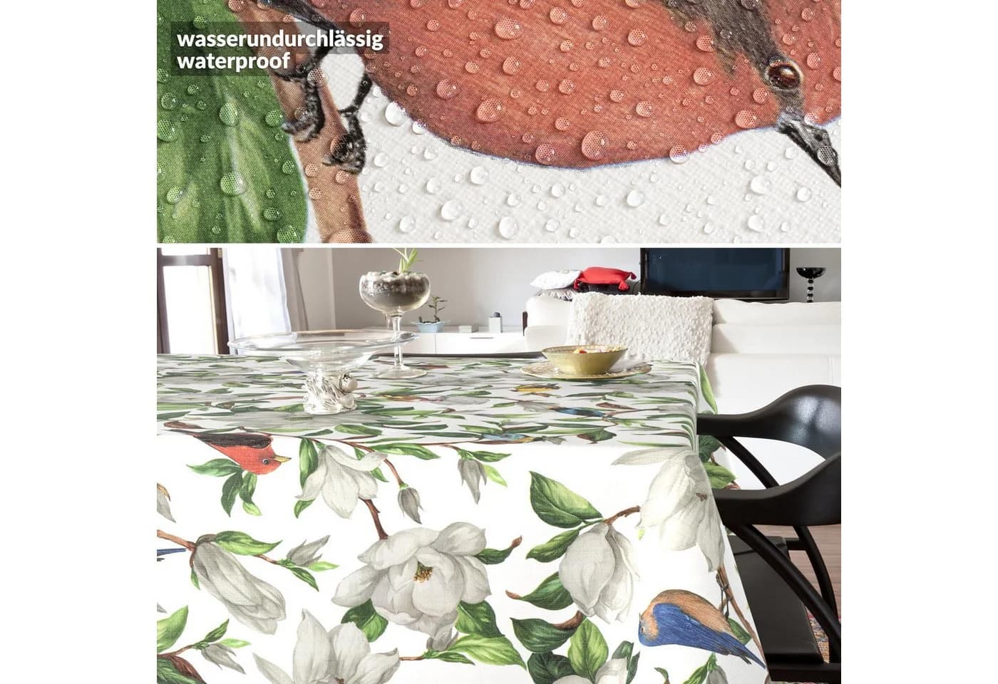 ANRO Tischdecke Kolibri abwaschbar Wachstuch 100x140cm - Bild 4