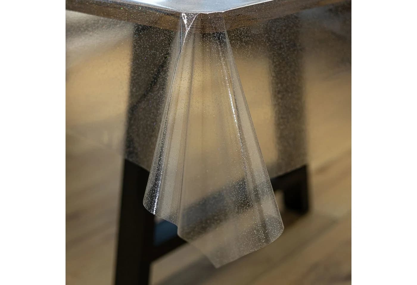 ANRO Tischdecke Glitter Transparent 140cm - Bild 2