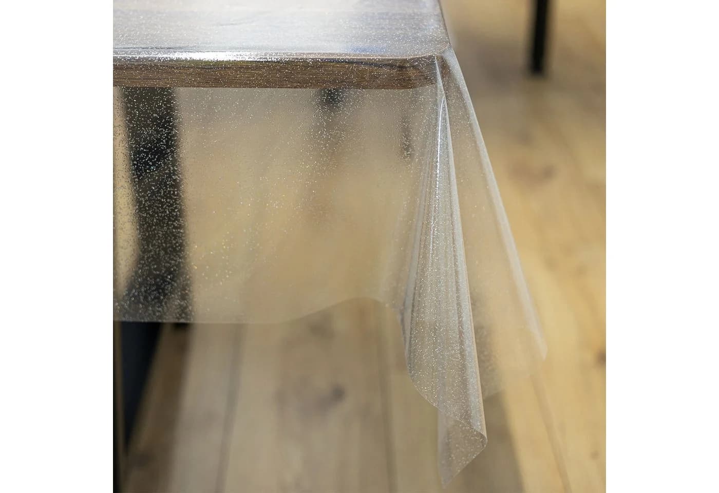 ANRO Tischdecke Glitter Transparent 140cm - Bild 4