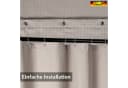 ANRO Duschvorhang WAFFEL Beige Anti-Schimmel Inkl. Ringe Bild 3