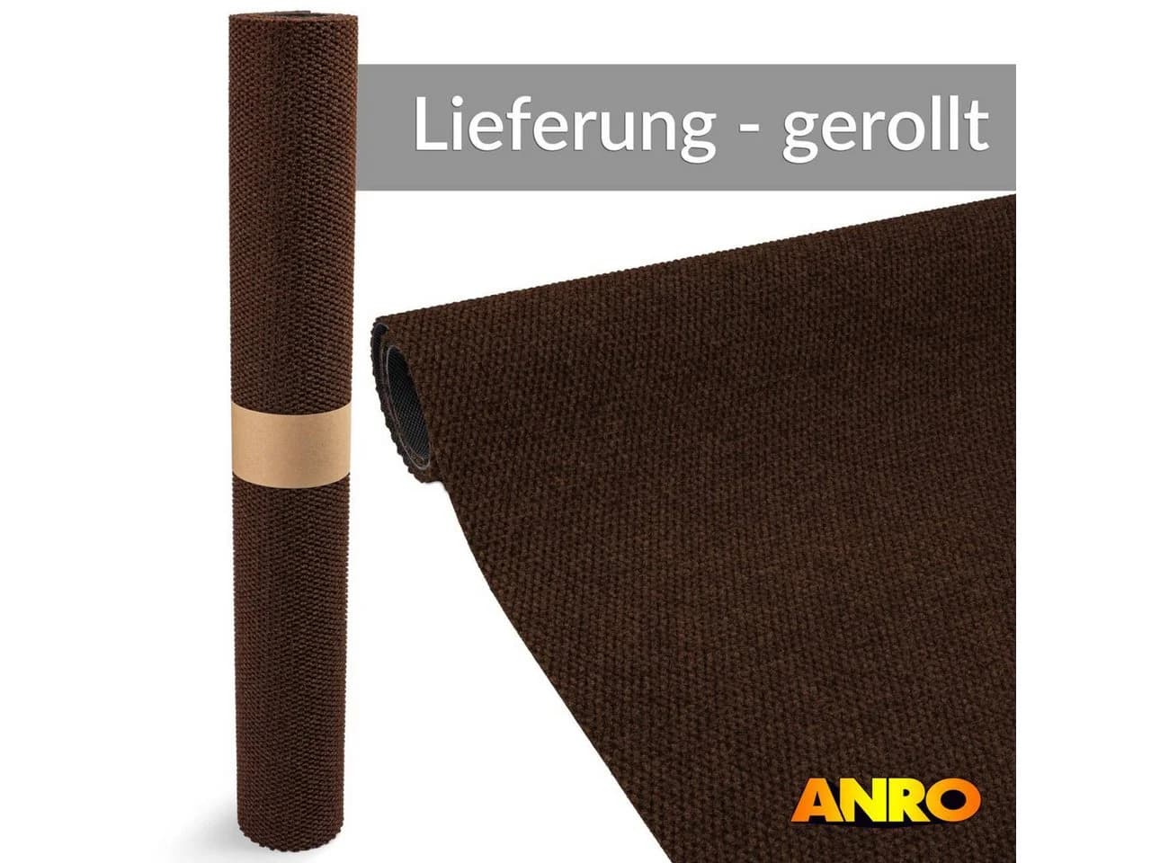 ANRO Läufer BOB 8mm Sauberlaufmatte Braun Rutschfest - Bild 4