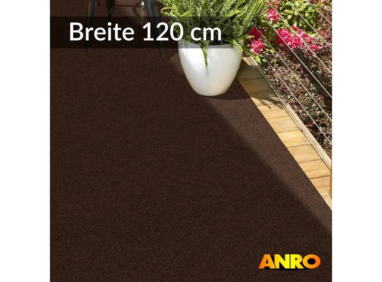 ANRO Läufer BOB 8mm Sauberlaufmatte Braun Rutschfest - Bild 5