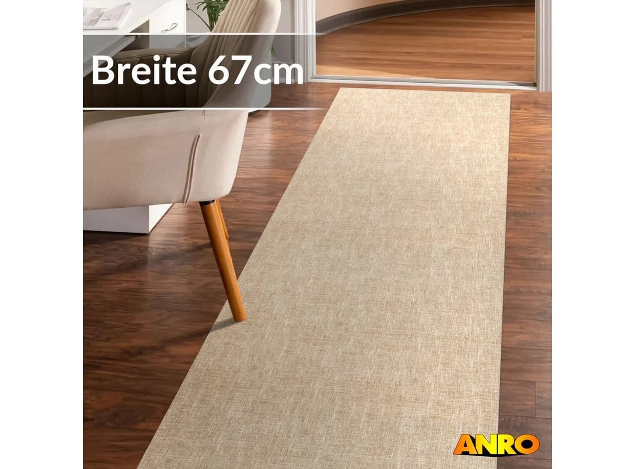 ANRO Küchenläufer RUNNA Beige Rutschfest Maschinenwaschbar - Bild 3