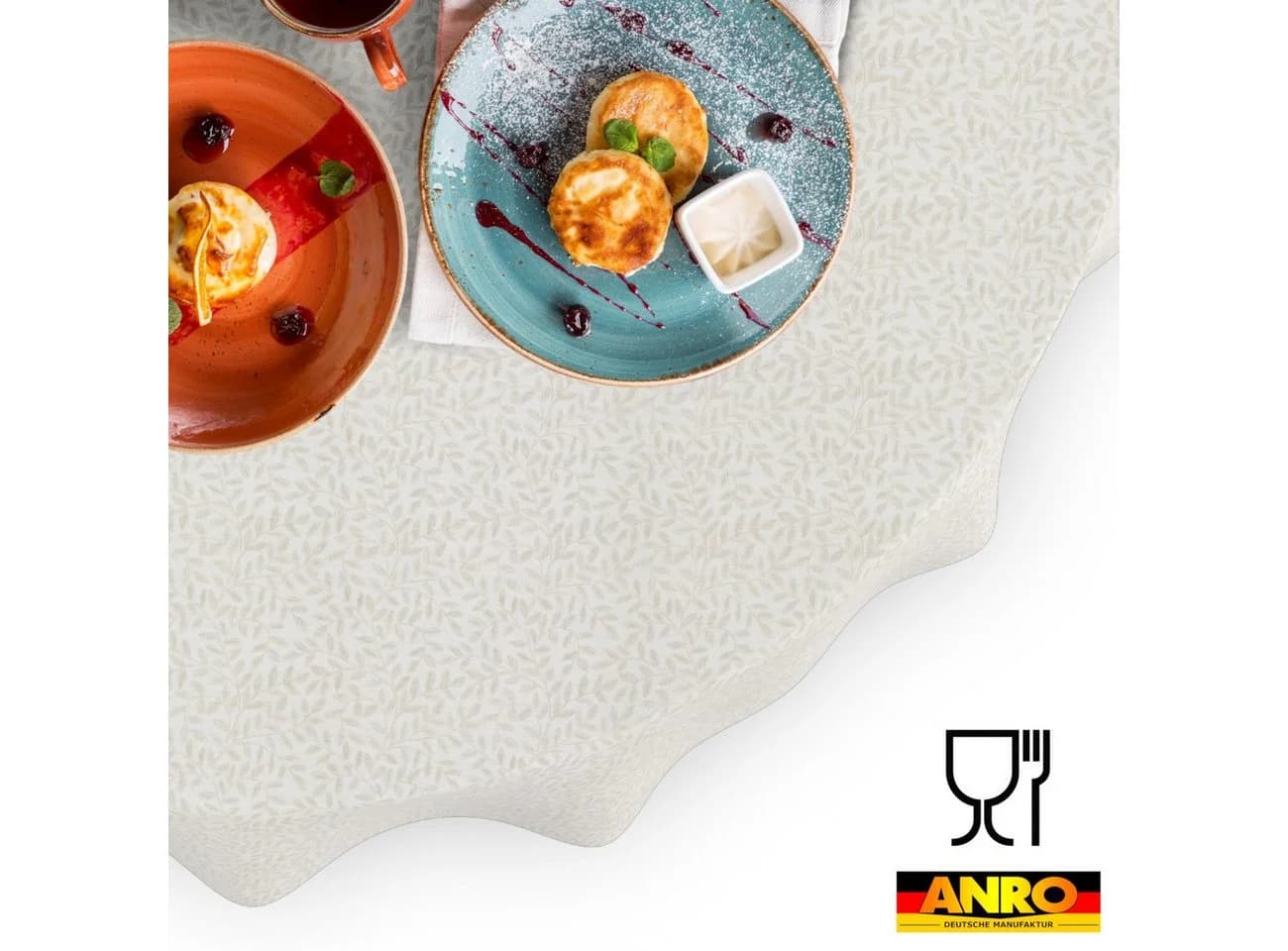 ANRO Tischdecke Barcelona Beige Abwaschbar Boho - Bild 5
