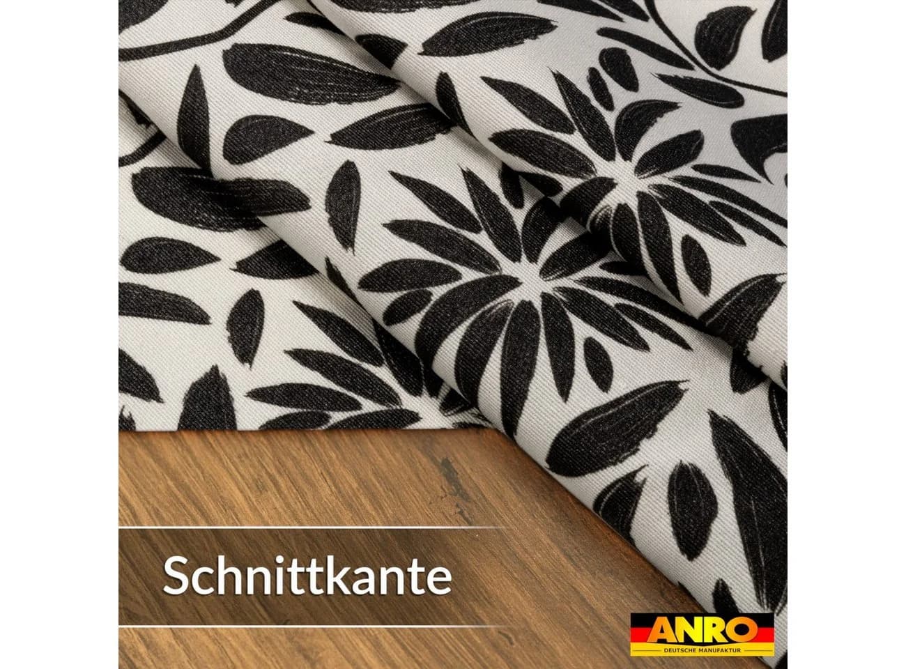 ANRO Tischdecke Barcelona Schwarz Grafisch Blumen Abwaschbar - Bild 3