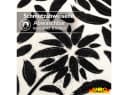 ANRO Tischdecke Barcelona Schwarz Grafisch Blumen Abwaschbar Bild 4