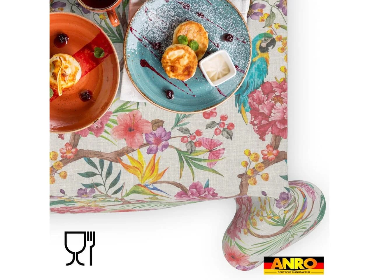 ANRO Tischdecke Bilbao abwaschbar Tropisch Bunt - Bild 5