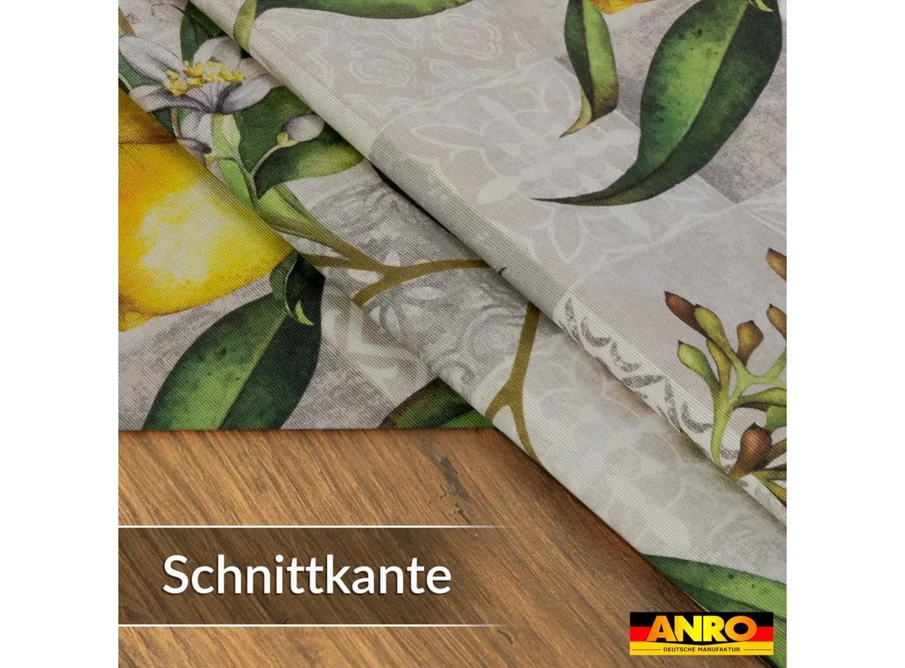 ANRO Tischdecke Madrid Abwaschbar Grau 90x130cm - Bild 3