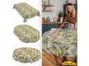 ANRO Tischdecke Madrid Abwaschbar Grau Stoff Bild 1