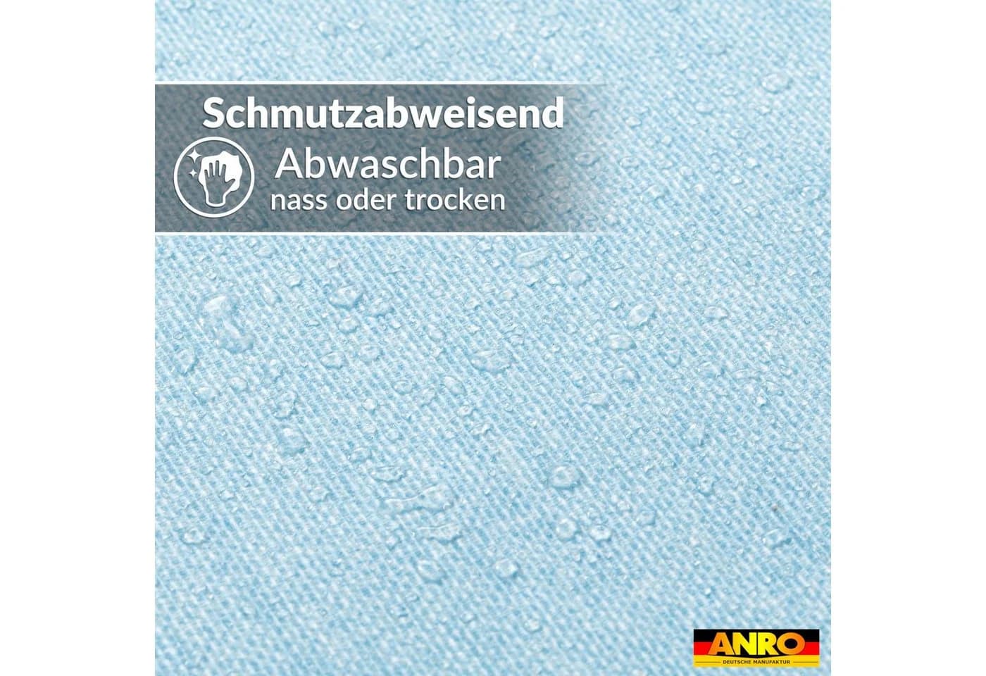 ANRO Tischdecke DanceDirty Hellblau abwaschbar Leinenoptik - Bild 4