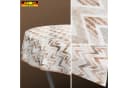 ANRO Tischdecke Zickzack Braun abwaschbar mit Paspelband Bild 1