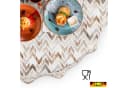 ANRO Tischdecke Zickzack Braun abwaschbar mit Paspelband Bild 5