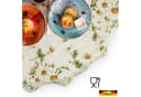 ANRO Tischdecke abwaschbar Margeriten Braun Rund 100 cm Bild 5
