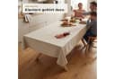 ANRO Wachstuchtischdecke Leinenoptik Greige abwaschbar Bild 1