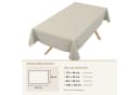 ANRO Wachstuchtischdecke Leinenoptik Greige abwaschbar Bild 5
