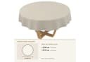 ANRO Wachstuchtischdecke Leinenoptik Greige abwaschbar Bild 5