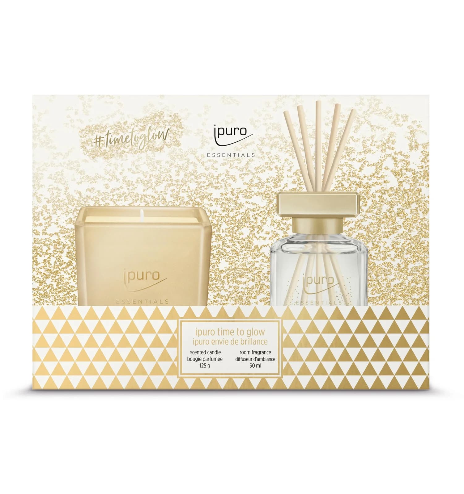 Raumduft-Set ipuro TIME TO GLOW Gold/Weiß Orientalisch-Blumig