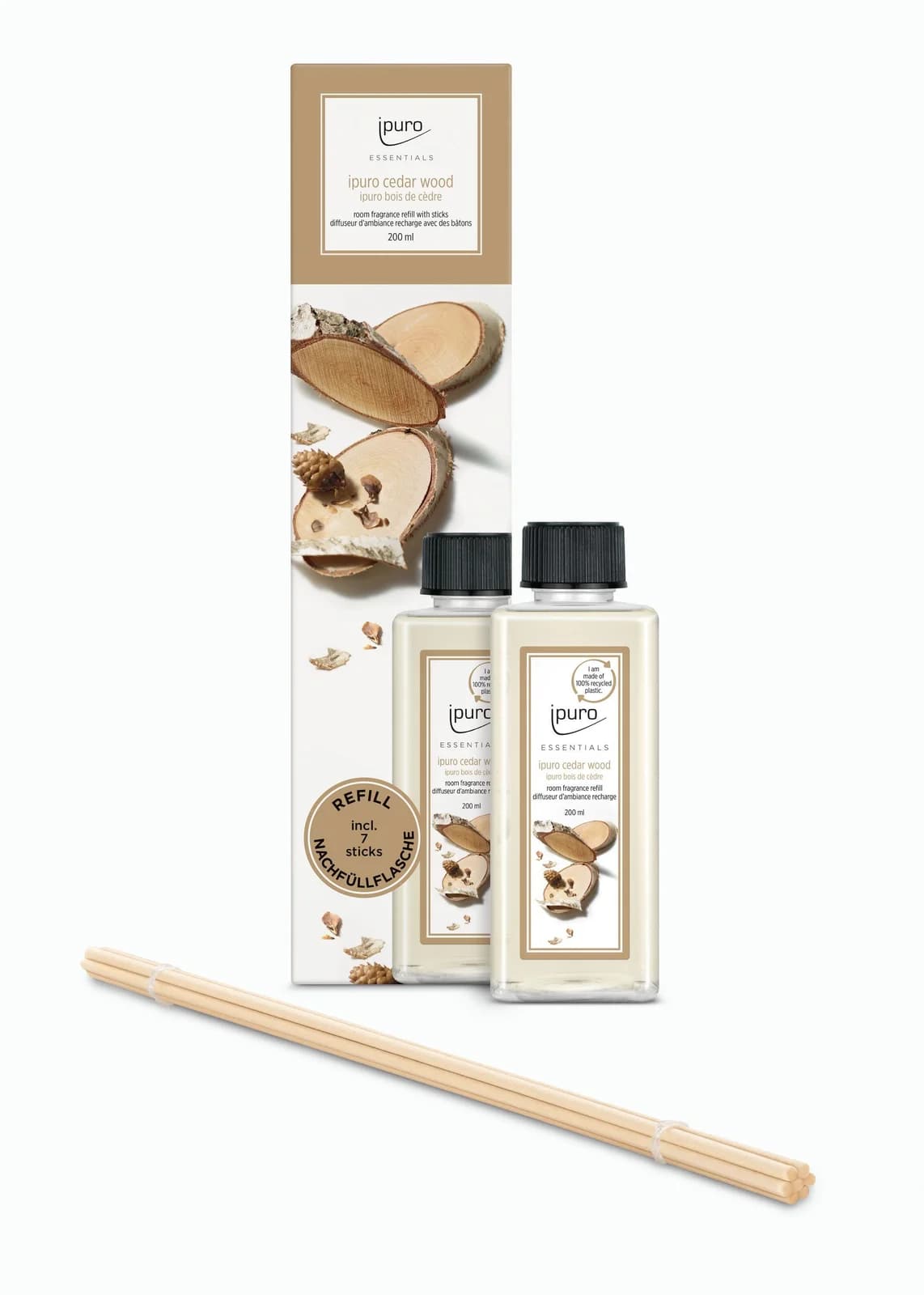ipuro CEDAR WOOD Duftnachfüllung 200 ml Braun