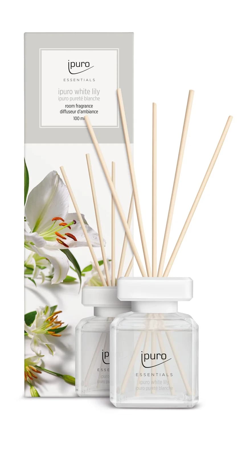 ipuro WHITE LILY Raumduft 100ml Glas Transparent Weiß