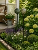 finehomegarden Gartenstecker Glaskugel grün 2-farbig sortiert Bild 4