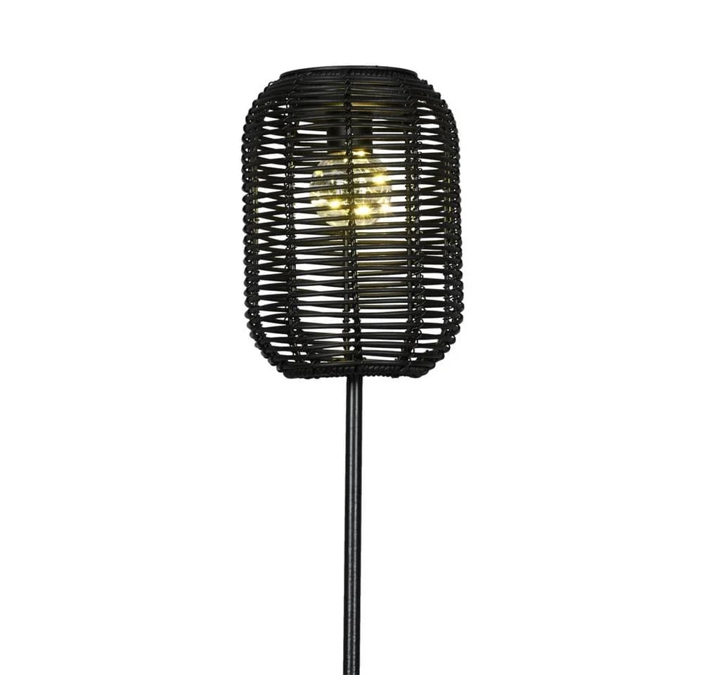 Posiwio Solar-Windlicht BALI Gartenstecker Schwarz LED