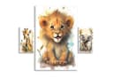 JUSTGOODMOOD Poster Safari Tiere Giraffe Dschungel Kinderzimmer Bild 2