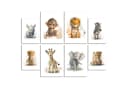 JUSTGOODMOOD Poster Tiere Wald Dschungel Aquarell Giraffe Leinwand Bild 2