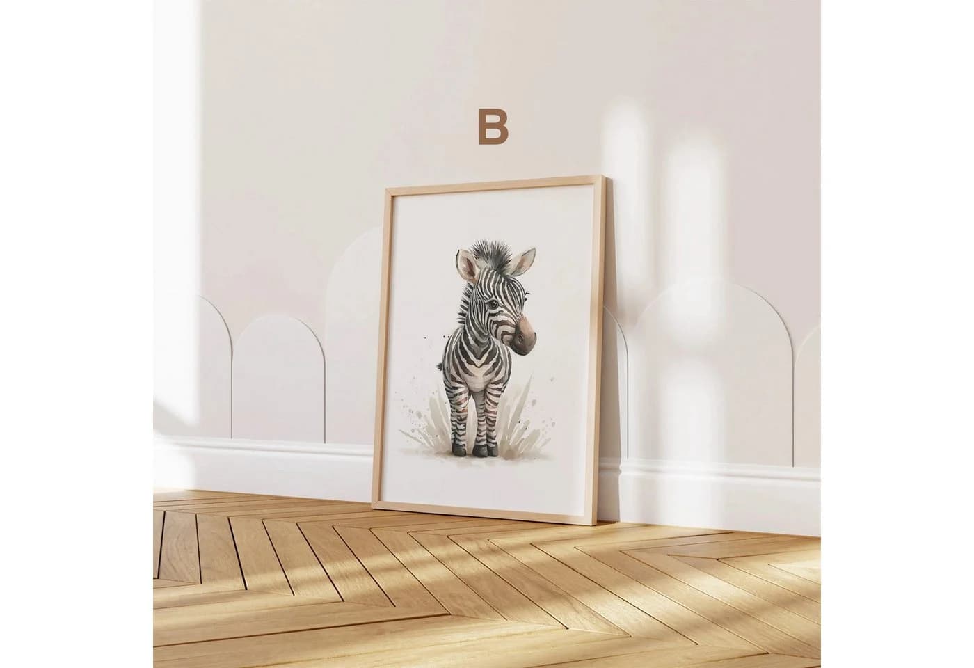 JUSTGOODMOOD Poster Tiere Wald Dschungel Aquarell Giraffe Leinwand - Bild 5
