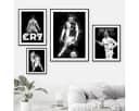 JUSTGOODMOOD Poster Fußball Cristiano Ronaldo Schwarz-Weiß Bild 1
