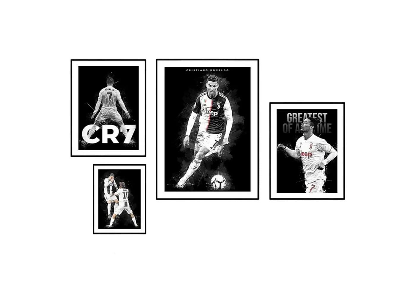 JUSTGOODMOOD Poster Fußball Cristiano Ronaldo Schwarz-Weiß - Bild 2