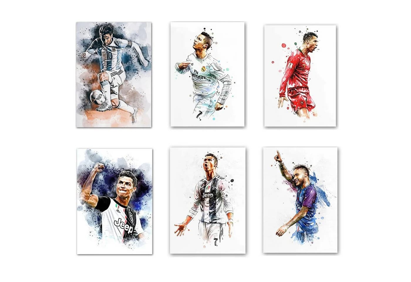 JUSTGOODMOOD Poster Fußballspieler Tor Jubel Lionel Messi und Cristiano Ronaldo - Bild 2