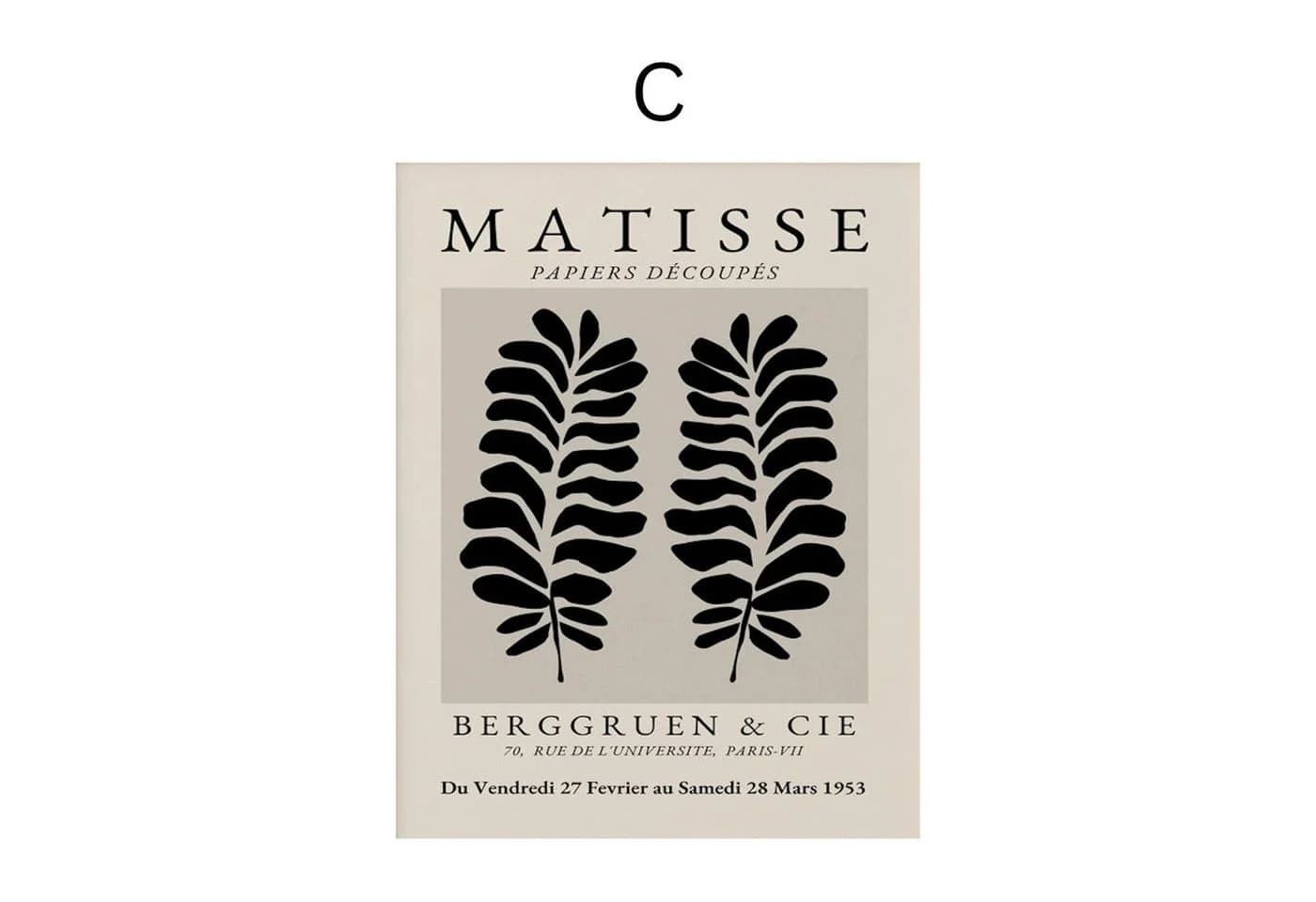 JUSTGOODMOOD Poster Matisse Abstrakt Baumwolle HD-Druck - Bild 5