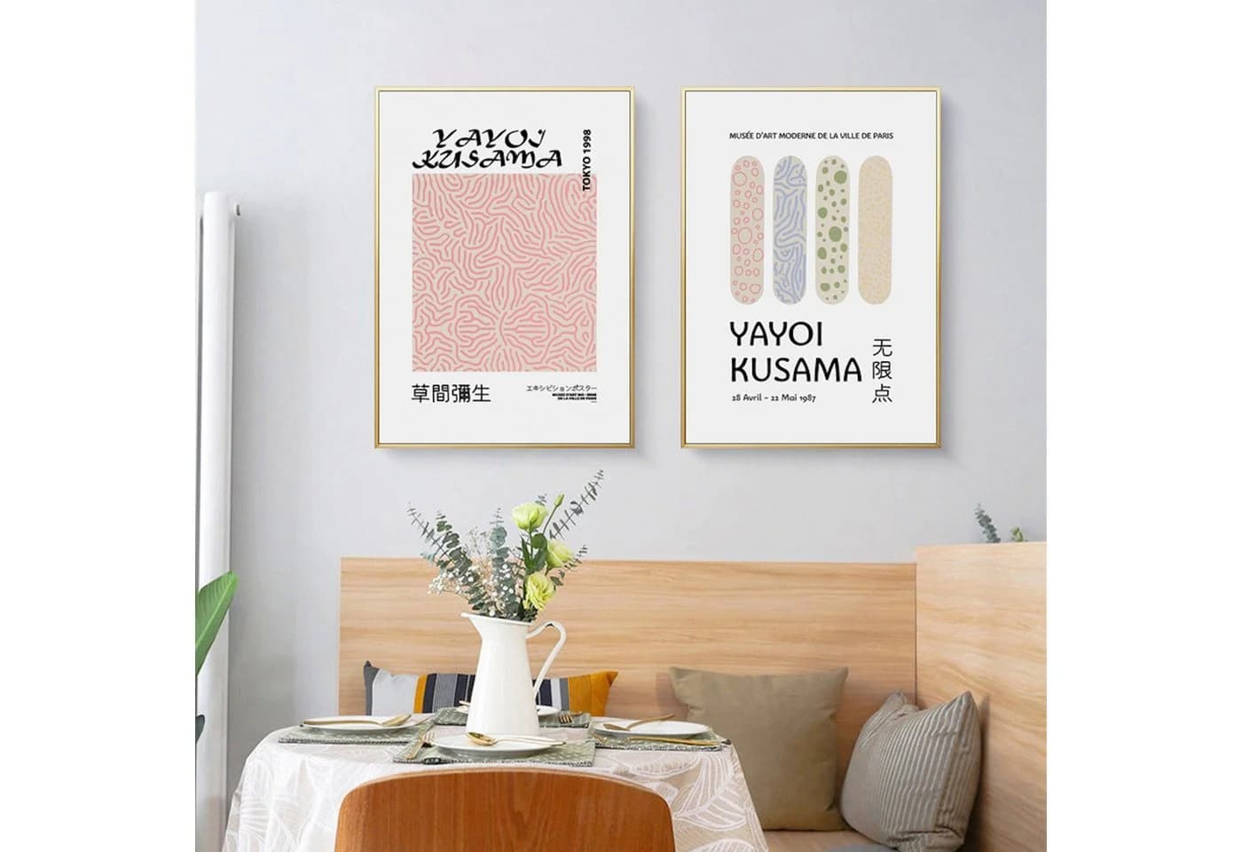 JUSTGOODMOOD Poster Modern Yayoi Kusama Abstrakt Nordic Baumwolle - Bild 3