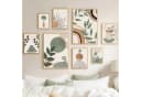 JUSTGOODMOOD Poster Boho Geometrische Formen Grün Baumwolle Bild 1