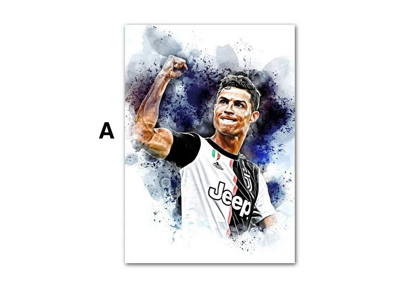 JUSTGOODMOOD Poster Fußballspieler Messi Ronaldo HD-Druck Baumwolle - Bild 3