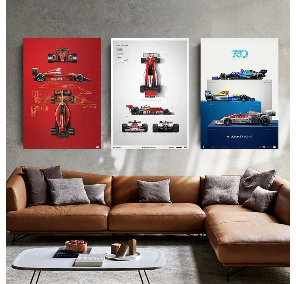 JUSTGOODMOOD Formel 1 Rennfahrer Poster Baumwolle HD-Druck - Bild 2