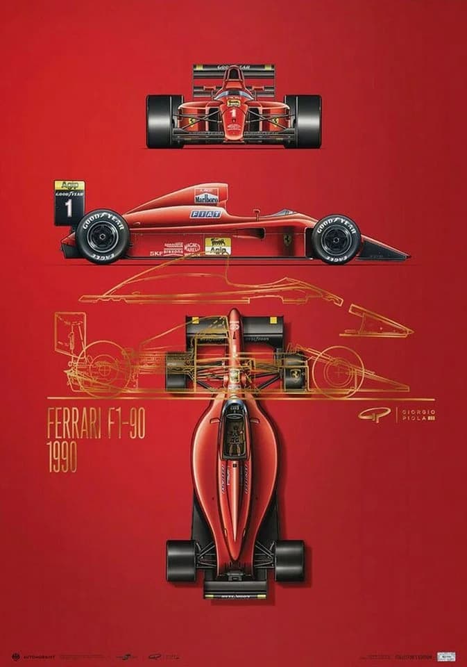 JUSTGOODMOOD Formel 1 Rennfahrer Poster Baumwolle HD-Druck - Bild 3