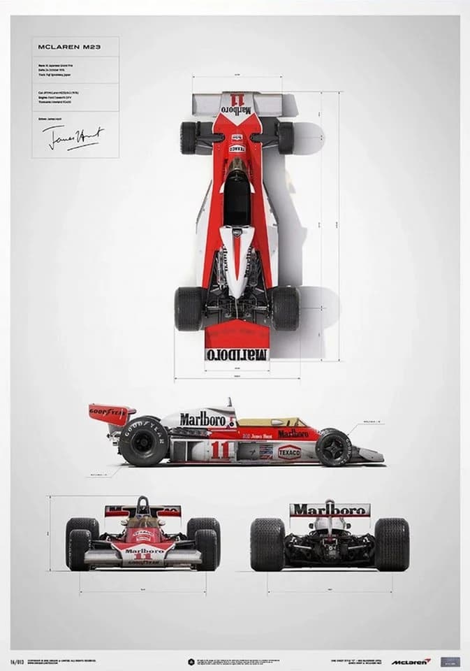 JUSTGOODMOOD Formel 1 Rennfahrer Poster Baumwolle HD-Druck - Bild 4