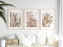 JUSTGOODMOOD Poster Pampasgras Beige Wandbild Baumwolle HD-Druck Bild 2